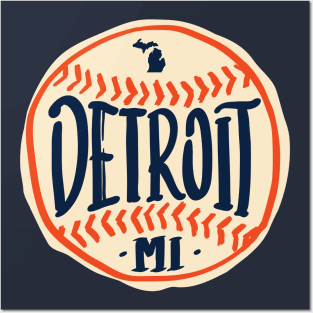 Detroit Michigan Hand Drawn Script Design Posters and Art
